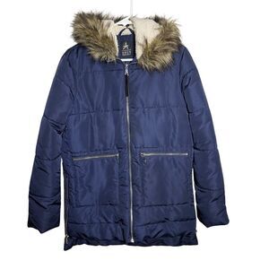 Atmosphere Faux Fur-Lined Hooded Winter Coat – Women’s Size 6